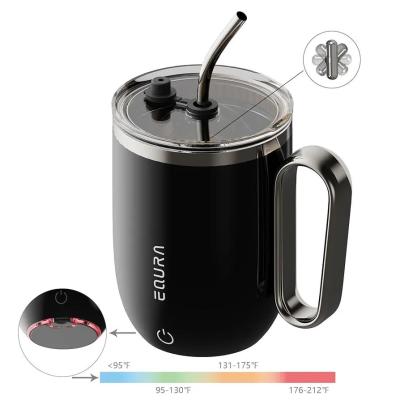 ماگ همزن خودکار EURA مدل E-015 | لیوان برقی 420 میلی‌لیتری مناسب قهوه و