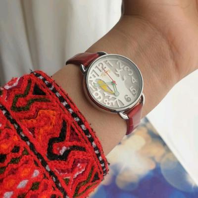 ساعت دخترانه تیانمی بند چرمی TIANMEI