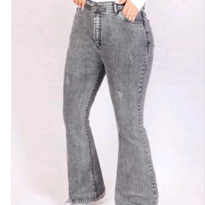 شلوار جین بوتکات رنگ ذغالی پارچه ترک