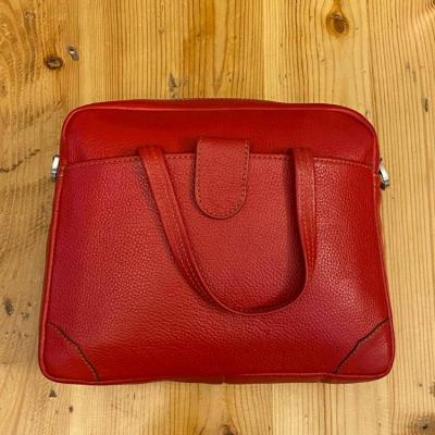 کیف زنانه اداری دستی چرم طبیعی مدل کلاسیک – رنگ قرمز