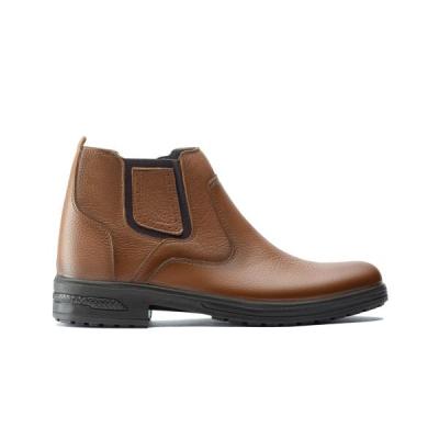 پوتین مردانه چرم تبریز مدل ماهان بی بند زیره تزریق پی یو