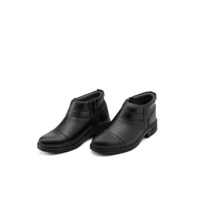 پوتین مردانه چرم تبریز مدل ارمغان سرپنجه بی بند زیره تزریق پی یو