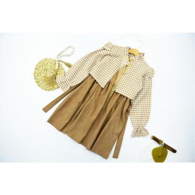 کت سارافون دخترانه مخمل کبریتی نسکافه ای کد 10763