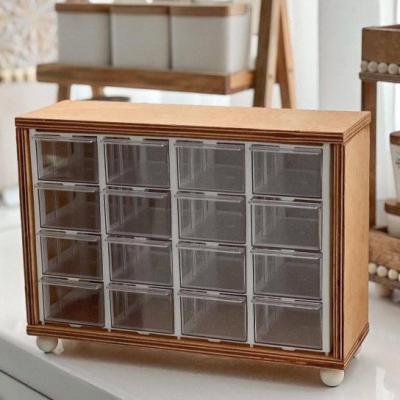 جا ادویه فایلی 16 کشو چوب چندلایی