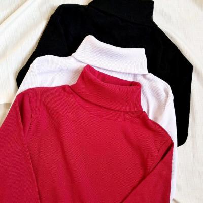 بادی استین بلند فینگر دار یقه اسکی نخ پنبه کبریتی