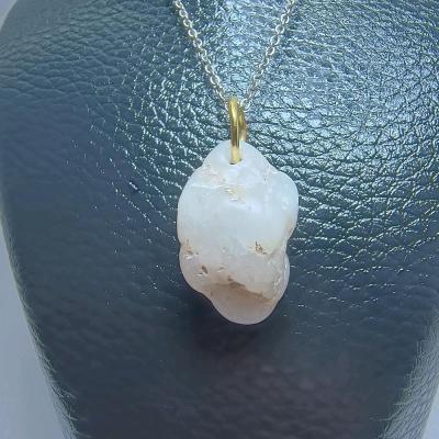 گردنبند سنگ کوارتز رودخانه ای b800