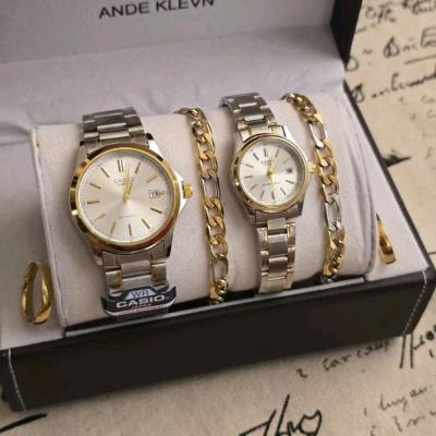 ست ساعت کاسیو بند استیل Casio