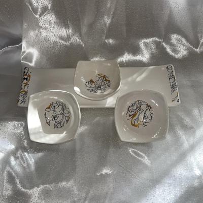 ست سه‌تایی پیاله پذیرایی طرح خطی مینیمال