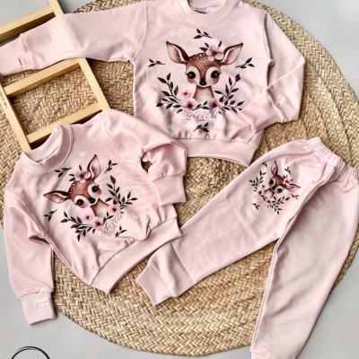 ست بچگانه بلوز و شلوار دخترانه آستین بلند فینگر دار مدل آهو