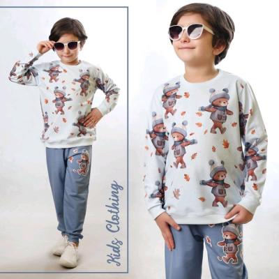 بلوز و شلوار بچگانه راحتی اسپرت مناسب دختر و پسر طرح خرس