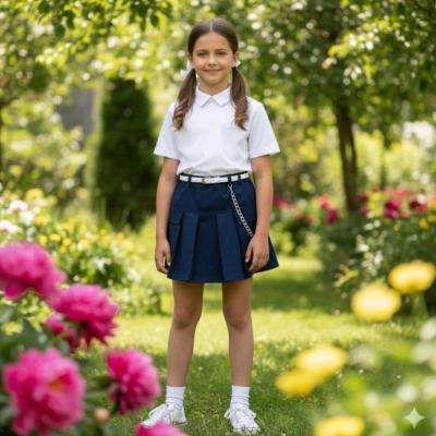 دامن کتان پلیسه دخترانه مناسب4تا5سال