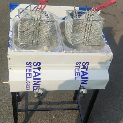 سرخکن دو لگن رومیزی و پایه دار