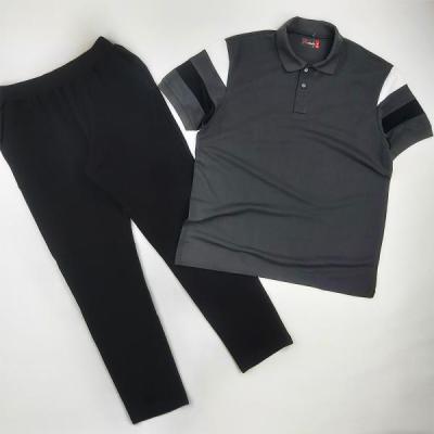 ست پولوشرت و شلوار مردانه طوسی کد 10255