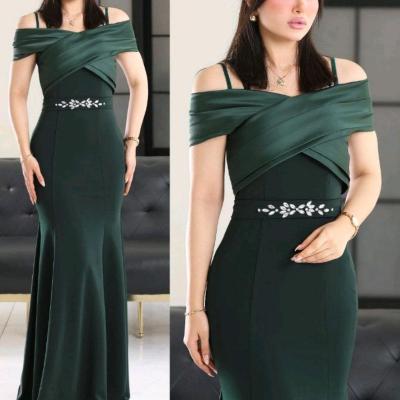 پیراهن مهمانی زنانه ساتن مدل پیراهن شیک مجلسی خانومانه مدل پینار 4885