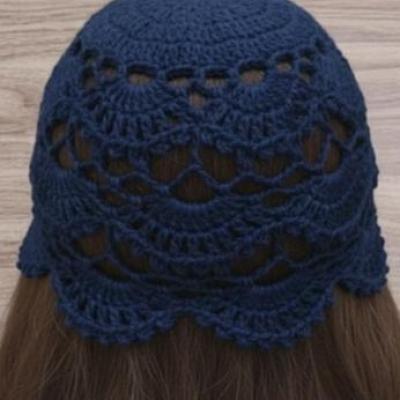 کلاه لئونی دستبافت رنگ سرمه ای