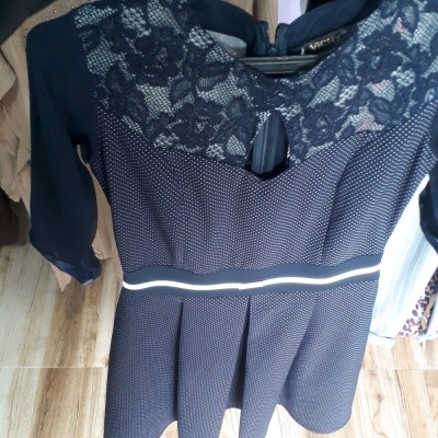 پیراهن مهمانی زنانه کرپ دخترانه مدل کوتاه مجلسی