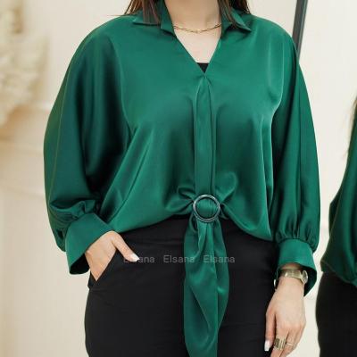 شومیز مجلسی گره ای ساتن درجه یک