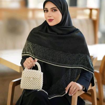 روسری مجلسی ابریشم کوپرا حاشیه مرواریدی مزوندوز-153980