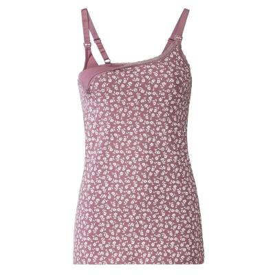 تاپ اسمارا صورتی گلدار ، سوتین مخفی ، بند قابل تنظیم،  جنس نخ پنبه