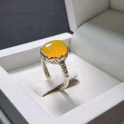 انگشتر نقره زنانه با سنگ عقیق