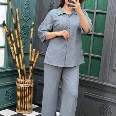 ست شومیز شلوار مراکشی بیسکوییتی-156609