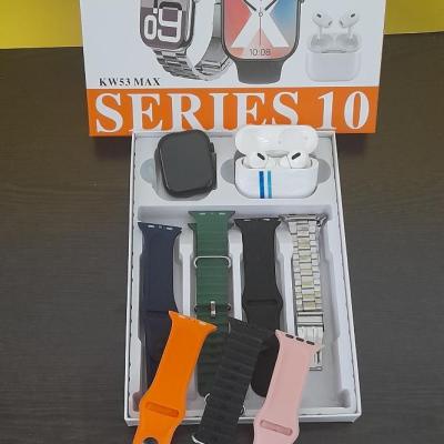 ساعت هوشمند 7 بند (+بند فلزی) با ایرپاد KW53 MAX سفارش آلمان