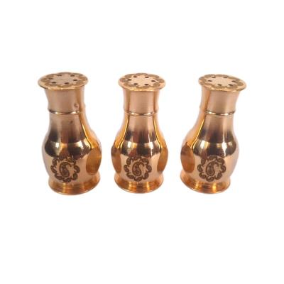 پک نمکدان برنجی 3 تایی بته جقه