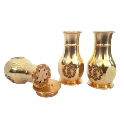 پک نمکدان برنجی 3 تایی بته جقه