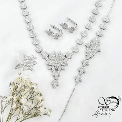 سرویس نقره 925 عیار ساخت ایتالیا طرح کلاسیک کد 18532