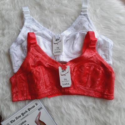 سوتین نخی لعیا،طرح گلبرگ،بدون فنر،داخل نخی