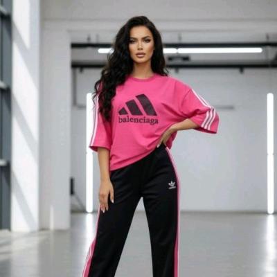 ست تیشرت باکسب و شلوار بگ آدیداس