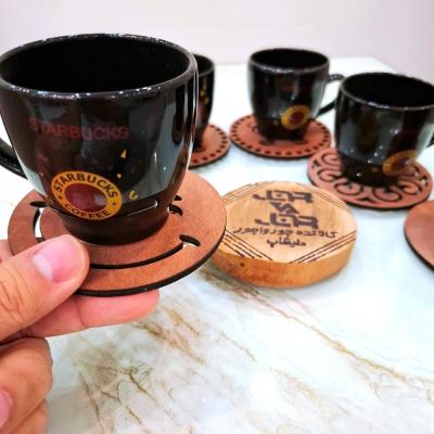 شات اسپرسو با زیره چوبی فنجان با زیره یک عددی-158453