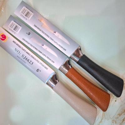 چاقو فنگ فنگ دسته چرمی تیغه استیل 6 اینچ