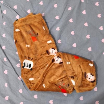 شلوار پشمالوی زنانه و دخترانه شلوار مخمل دورو پشمی