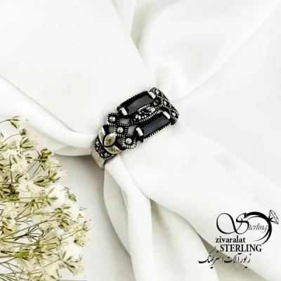 انگشتر نقره عقیق با عیار925 (ترک) کد 20227