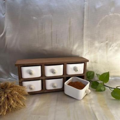 کشو 6 تایی سرامیک چوب راش