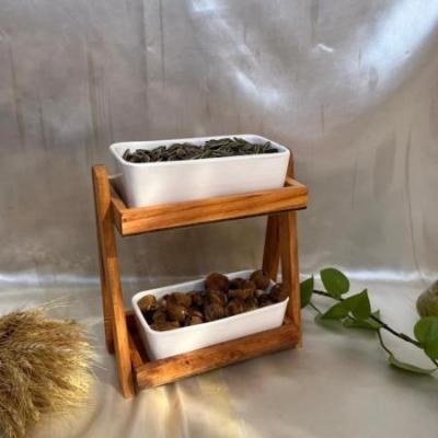 استند 2طبقه مستطیل چوب راش