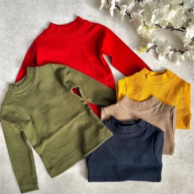 بلوز تک بچگانه کبریتی یقه نیم سانت آستین بلند مناسب دختر و پسر