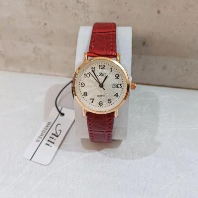 ساعت مچی زنانه Aili آیلی دور استیل بند چرم ژاپن مدل کلاسیک مجلسی