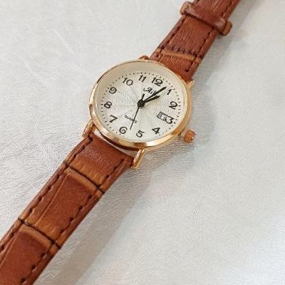 ساعت مچی زنانه Aili آیلی دور استیل بند چرم ژاپن مدل کلاسیک مجلسی