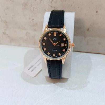 ساعت مچی زنانه Aili آیلی دور استیل بند چرم ژاپن مدل کلاسیک مجلسی