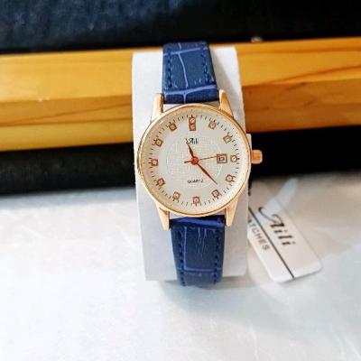 ساعت مچی زنانه Aili آیلی دور استیل بند چرم ژاپن مدل کلاسیک مجلسی