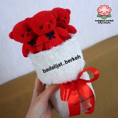 بوکت خرسی ولنتاین . بوکت عروسکی . دسته گل عروسکی . دسته گل خرسی