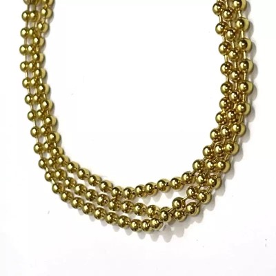 زنجیر ساچمه ای طلایی استیل