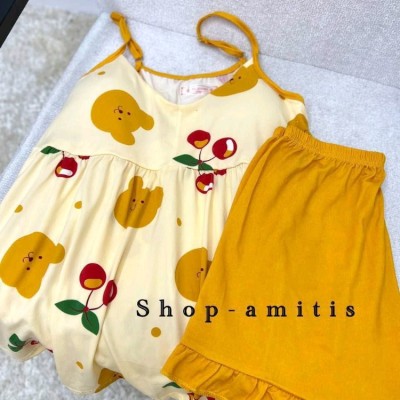 ست تاپ شرتک طرح دار پنبه ای