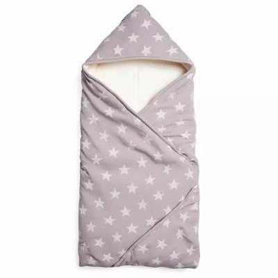 پتو نوزادی دورپیچ کلاهدار دورو مخمل کارترز طرح مینیمال ( سایز 70 ) طوس