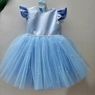 پیراهن دخترانه مجلسی پرنسسی کمر مروارید