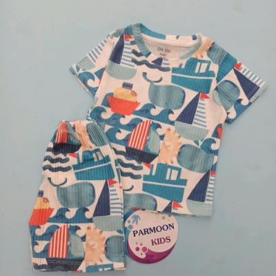 ست راحتی بچگانه کبریتی نخ پنبه طرح اقیانوس