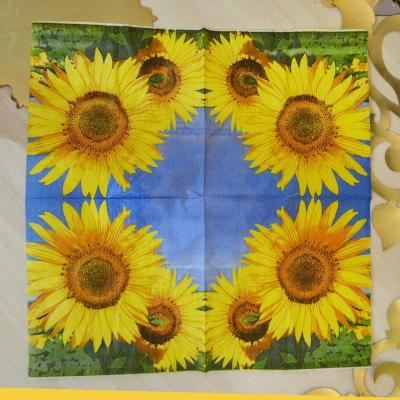 دستمال سفره گل آفتابگردان یکعددی