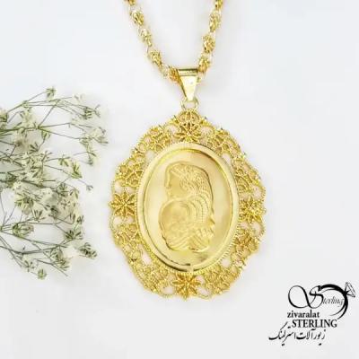 گردنبند مریمی طرح طلا کد 18976
